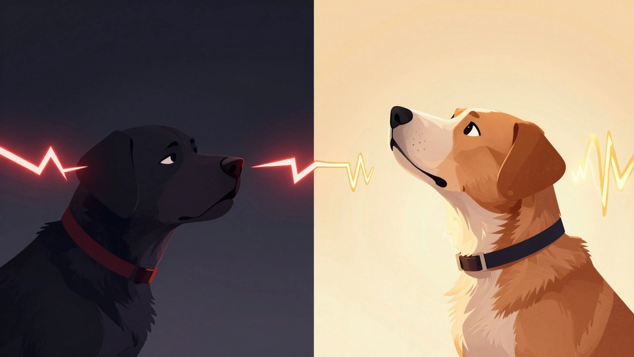 Comparison between the fear of shock collars and the curiosity of vibration collars