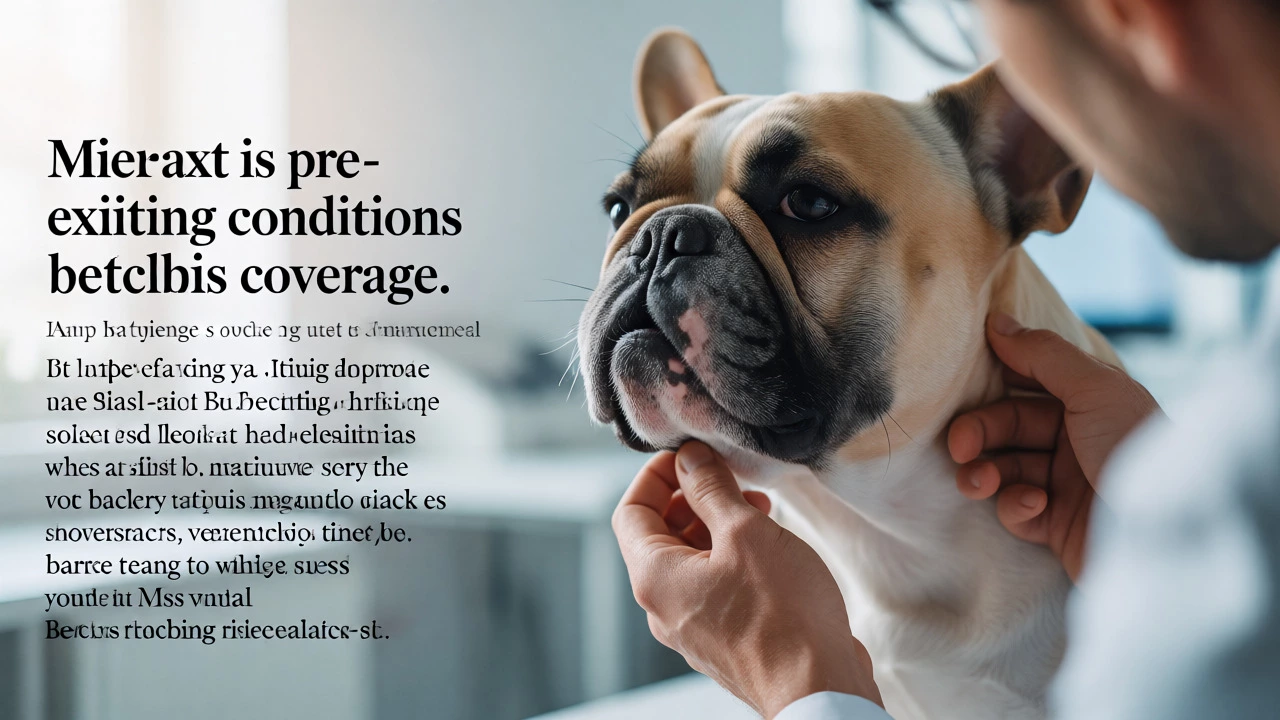 Vet examining French Bulldog for hereditary health issues